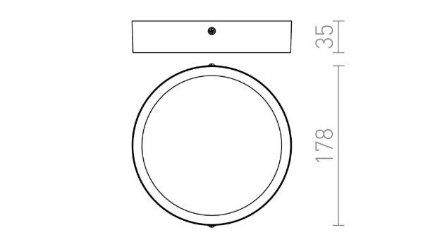 HUE R 17 mennyezeti lámpa matt nikkel 230V LED 18W 3000K