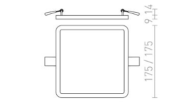 HUE SQ 17 süllyesztett lámpa dekoratív bükk 230V LED 18W 3000K
