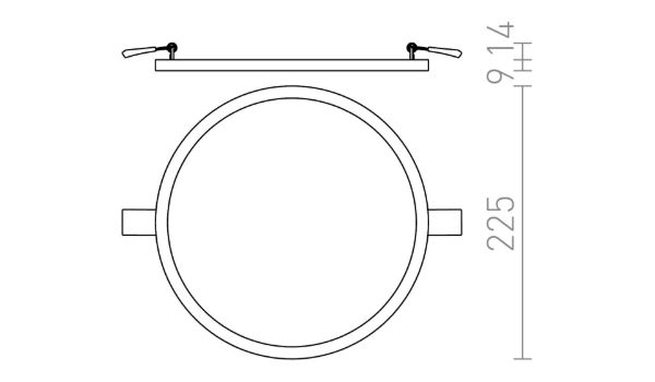 HUE R 22 süllyesztett lámpa dekoratív bükk 230V LED 24W 3000K