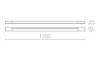 AMENITY 120 fali lámpa króm 230V LED 14W IP44 3000K