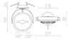 KELLY LED DIMM félsüllyesztett fehér  230V LED 12W 24°  3000K
