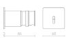 IRIA SQ süllyesztett lámpa fehér 230V LED 3W 10° 3000K