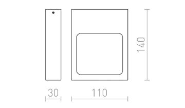 LEA fali lámpa fehér 230V LED 6W 3000K