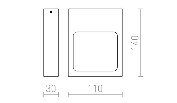 LEA fali lámpa fehér 230V LED 6W 3000K