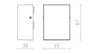 PEKKO fali lámpa fehér 230V LED 3W 67° IP54 3000K