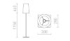 LULU állólámpa fehér/fekete króm 230V LED E27 8W