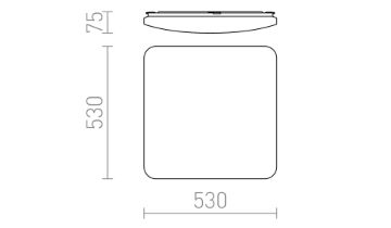 SEMPRE SQ 53 mennyezeti mozgásérzékelő  tej akril 230V LED 56W  3000K
