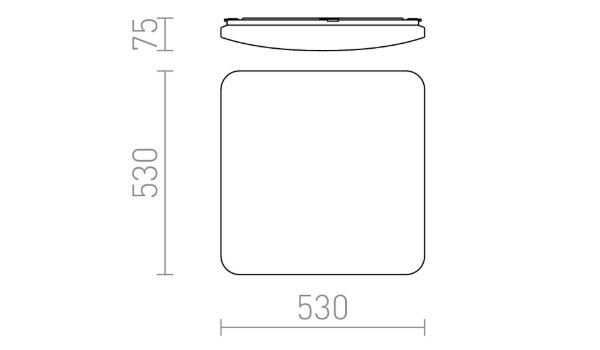 SEMPRE SQ 53 mennyezeti mozgásérzékelő  tej akril 230V LED 56W  3000K