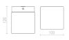ESICA SQ mennyezeti lámpa króm 230V LED 6W IP44 3000K