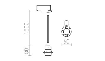 ELISA három áramkörös sínre SAS+AK+KF   230V LED E27 15W