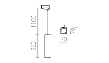 JACK RC háromfázisú áramkörös sínre  gipsz 230V GU10 35W
