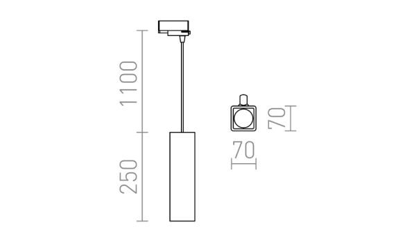 JACK RC háromfázisú áramkörös sínre  gipsz 230V GU10 35W