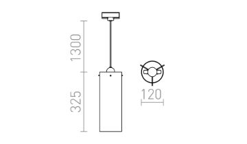 CLAUDIA háromfázisú áramkörös sínre  tejüveg 230V LED E27 15W