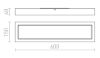 STRUCTURAL LED 60x15 felületre szerelhető fehér  230V LED 22W  3000K