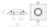 IPSO SQ frameless keret nélküli fehér  230V LED GU10 8W