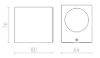 KUBI I antracitszürke 230V LED 3W 56° IP54 3000K