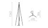 NYC TRIPOD állólámpa talapzat  króm 230V LED E27 15W