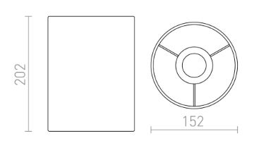 RON 15/20 lámpabúra  Monaco galamb szürke/ezüst PVC  max. 28W