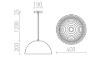 CARISSIMA 40 függő lámpa matt fekete/aranysárga  230V LED E27 15W