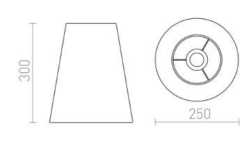 CONNY 25/30 asztali lámpaernyő Polycotton fekete/arany fólia max. 23W