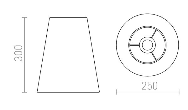 CONNY 25/30 asztali lámpaernyő Polycotton fekete/arany fólia max. 23W