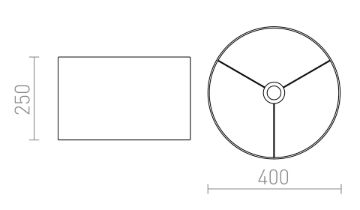 RON 40/25 lámpabúra  Monaco galamb szürke/ezüst PVC  max. 23W