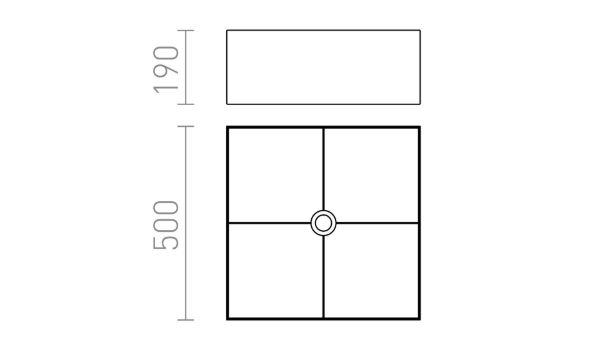 TEMPO 50/19 lámpabúra  Polycotton fehér/fehér PVC  max. 23W