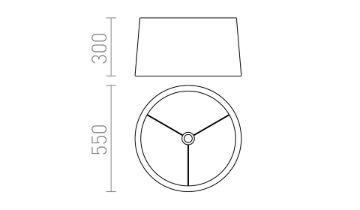 ASPRO 55/30 lámpabúra Polycotton fekete/réz fólia max. 23W