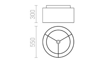 DOUBLE 55/30 lámpabúra Polycotton fekete/réz fólia max. 23W