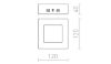 SLENDER SQ 12 felületre szerelhető matt nikkel 230V LED 6W 3000K