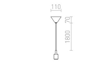 LISA függesztő készlet piros  230V LED E27 15W
