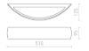 CRESCENT L fali lámpa  gipsz 230V LED E14 2x6W