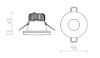 KAY R süllyesztett lámpa szatén üveg 230V/350mA LED 5W 3000K