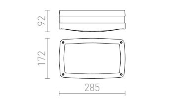 SONYA RC  ezüstszürke  230V LED E27 2x15W IP54