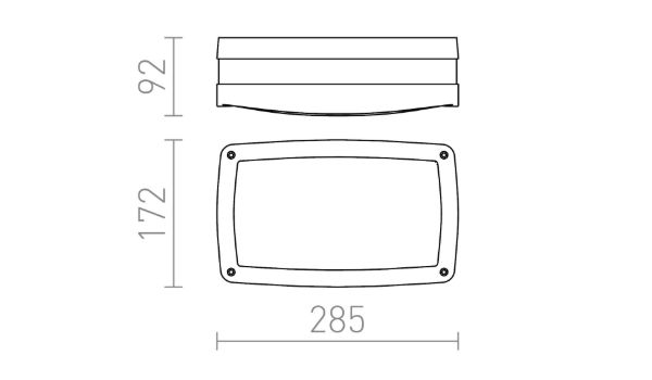 SONYA RC  ezüstszürke  230V LED E27 2x15W IP54