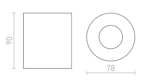 MAYO R rögzített mennyezeti lámpa szálcsiszolt alumínium 230V/700mA LED 9W 36° 2700K
