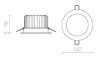 MAYDAY B 14 süllyesztett lámpa csiszolt alumínium 230V/500mA LED 15W 2700K