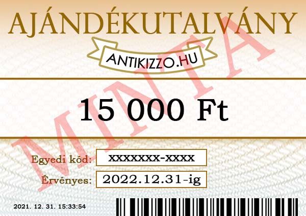 Antikizzo.hu ajándékutalvány 15 000 Ft