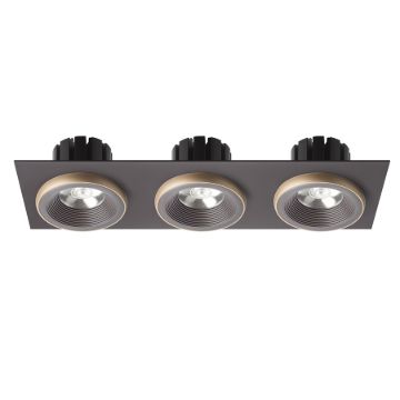 SHARM SQ III süllyesztett lámpa barna/gyöngyházarany  230V LED 3x10W 24°  3000K