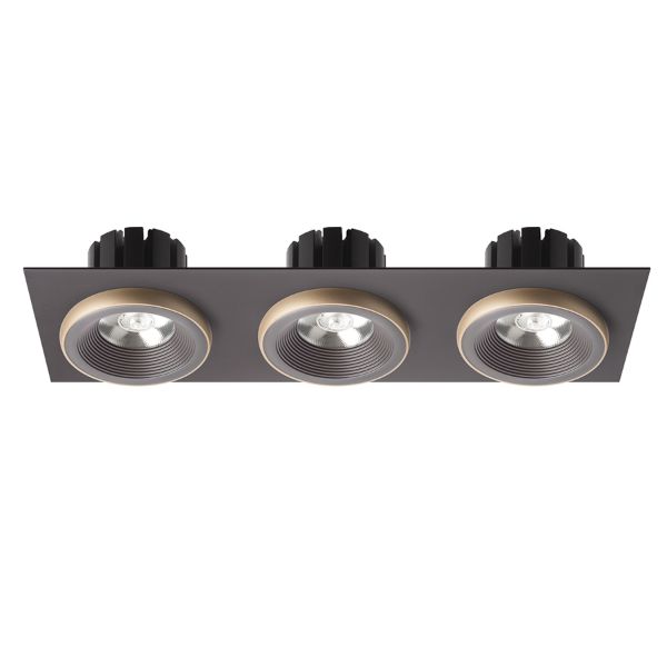 SHARM SQ III süllyesztett lámpa barna/gyöngyházarany  230V LED 3x10W 24°  3000K