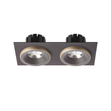 SHARM SQ II süllyesztett lámpa barna/gyöngyházarany  230V LED 2x10W 24°  3000K