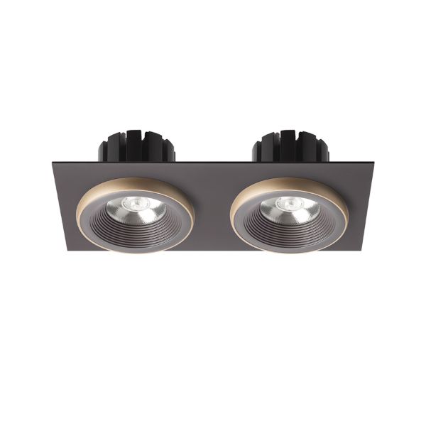SHARM SQ II süllyesztett lámpa barna/gyöngyházarany  230V LED 2x10W 24°  3000K