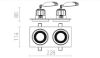 SHARM SQ II süllyesztett lámpa gyöngyházarany/barna  230V LED 2x10W 24°  3000K