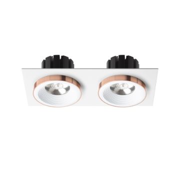 SHARM SQ II süllyesztett lámpa fehér réz 230V LED 2x10W 24°  3000K