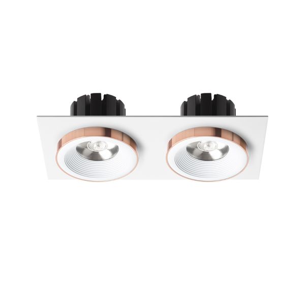 SHARM SQ II süllyesztett lámpa fehér réz 230V LED 2x10W 24°  3000K