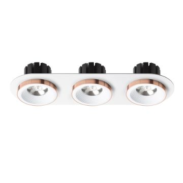 SHARM R III süllyesztett lámpa fehér réz 230V LED 3x10W 24°  3000K