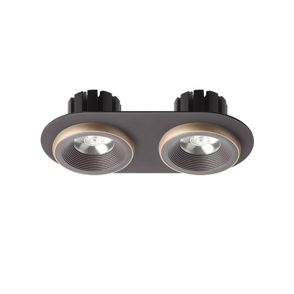 SHARM R II süllyesztett lámpa barna/gyöngyházarany  230V LED 2x10W 24°  3000K