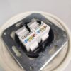 Fehér porcelán adatcsatlakozó aljzat – CAT5e/CAT6