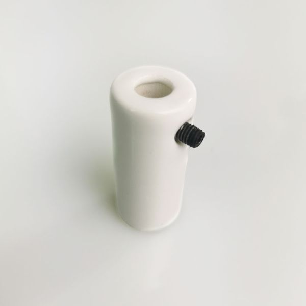 Porcelán Kábel vezető, mennyezeti, fehér - textil vezetékhez