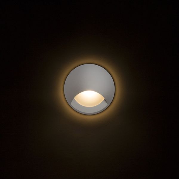 CLUB IND süllyesztett lámpa ezüstszürke  230V LED 3W IP54  3000K